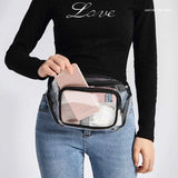 Women Transparent Waist Fanny Pack Belt Bag Travel Hip Bum