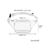 Women Transparent Waist Fanny Pack Belt Bag