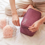 Women Travel Accessories Bra Underwear Bag Double Storage Pouch