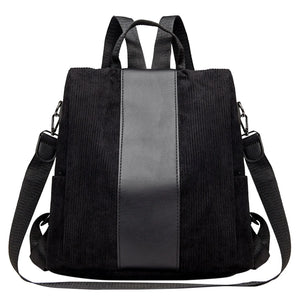 Women's Velvet Canvas Backpacks, Elementary School Girls Purse Backpack