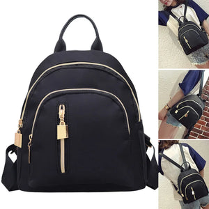 Women Travel Backpack Oxford Cloth Zipper Shoulder Bag Casual Mini Backpacks