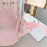Women Travel Backpack Portable Girls Laser PU Leather Cartoon Fish Tail