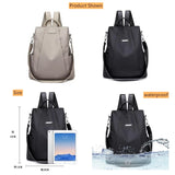 Anti-Theft Women's Travel Backpack Oxford Cloth