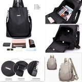 Anti-Theft Women's Travel Backpack Oxford Cloth