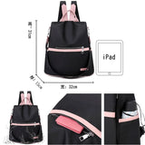 Anti-Theft Women's Travel Backpack Oxford Cloth