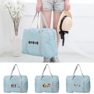 Cartoon Printed Travel Bag Camping Organizer Luggage Duffle Handbags Men