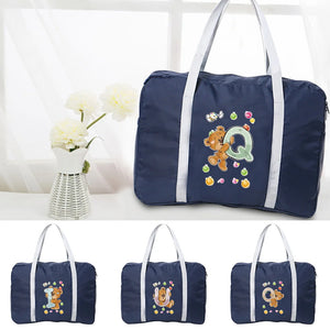 Women Travel Bag Tote Large Clothes Storage Letter Printed Carry