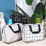 Women Travel Cosmetic Bag Grey Large Tote Neceser Hanging Bathroom Makeup Bags