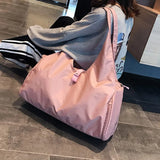Waterproof Nylon Sports Gym Bag with Shoe Compartment