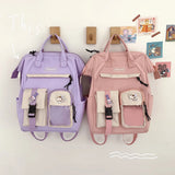 Women Travel Rucksack Preppy Style Knapsack Handbags Large Capacity
