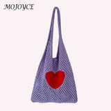 Women Crochet Bag Clutch Knitted Hollow Shoulder Bag