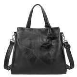 Women Tassel Pendant PU Leather Handbags Casual High-Capacity Shoulder Bags