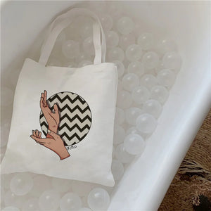 Twin Peaks Resorts Canvas Shopper Bag Women Y2K Vintage Shoulder Handbag