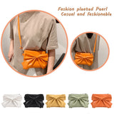 Women Underarm Bag Soft PU Leather Bow Ladies Handbags
