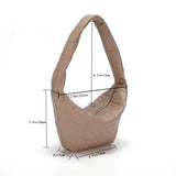 Women Underarm Bag Quilted Rhombus Pattern Solid PU Leather Shoulder Bag