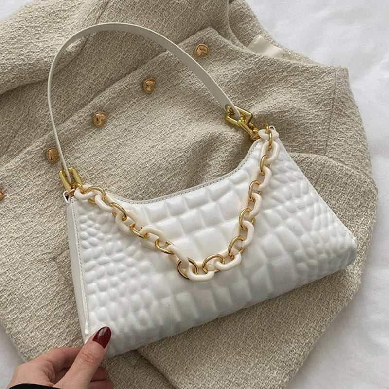 Women Underarm Purses Two Straps 5 Colors Lady Shoulder Handbags