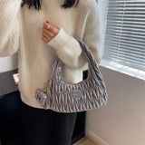 Velvet Tote Bag Large Capacity Casual Handbag Shoulder Bag