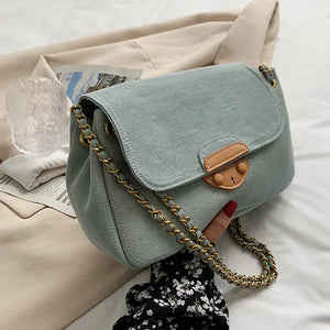 Vintage Canvas Underarm Bag Large Women's Totes Shoulder Messenger Purse