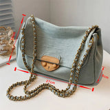 Vintage Canvas Underarm Bag Large Women's Totes Shoulder Messenger Purse