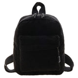 Women Vintage Corduroy Backpack Knapsack Ladies School Bag