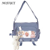 Vintage Crossbody Bag with Badge Pendant for Women