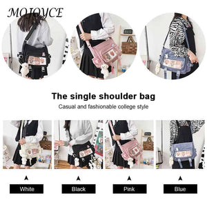 Women Vintage Crossbody Bags Large Capacity College Ladies Crossbody Pouch