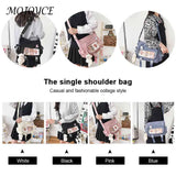 Women Vintage Crossbody Bags Large Capacity College Ladies Crossbody Pouch