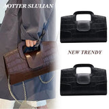 Vintage Crossbody Bags PU Leather Chain Bolsos Female Casual Party