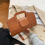 Vintage Crossbody Bags PU Leather Chain Bolsos Female Casual Party