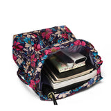 Vintage Drawstring Backpack Flower Ethnic Style Waterproof Nylon Rucksack