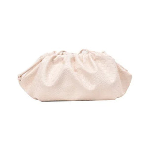 Vintage Handbag Leather Weaving Hobos Retro Cloud Bags For Women