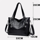 Vintage Shoulder Bag Large Capacity Tote Top-handle Purse for Women