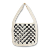 Vintage Plaid Geometric Slouchy Side Bag Soft Knitted Casual Shopping Bag