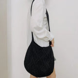 Vintage Knitting Shoulder Bag Crochet Large Capacity Lightweight Tote Crossbody