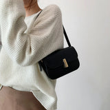 Vintage Leather Shoulder Bag Casual Crossbody Bags