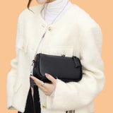 Vintage Messenger Bag Wide Strap Crossbody Soft Texture Handbag