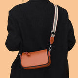 Vintage Messenger Bag Wide Strap Crossbody Soft Texture Handbag
