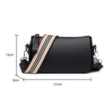 Vintage Messenger Bag Wide Strap Crossbody Soft Texture Handbag