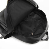 Vintage PU Leather Backpack School Bags Female Casual Small Rucksack