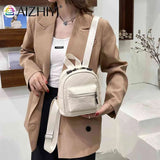 Women Vintage Leather Backpack School Shoulder Bag