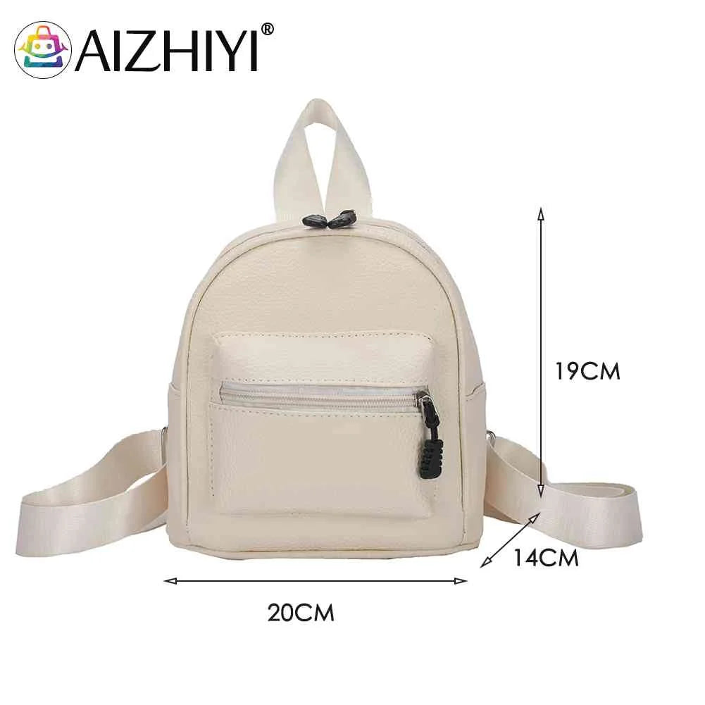 Women Vintage Leather Backpack School Shoulder Bag