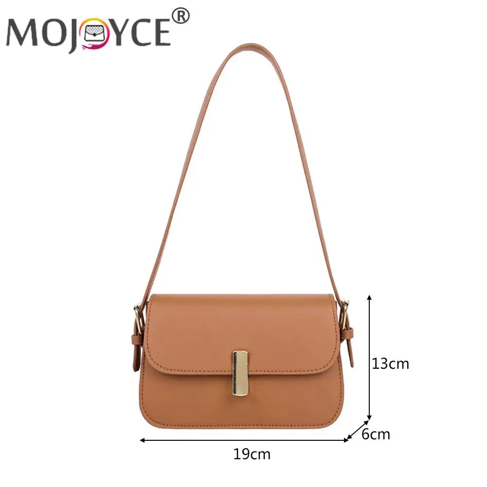 Vintage PU Leather Shoulder Underarm Bag Messenger Handbags Mini Flap Clutches