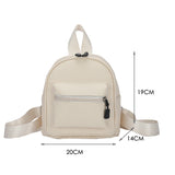 Vintage PU Leather Small Backpack Mini School Bags Female Solid Shoulder Bags