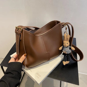 Women Vintage Shoulder Bag with Accessories Casual Hobo for Girl Crossbody Bags