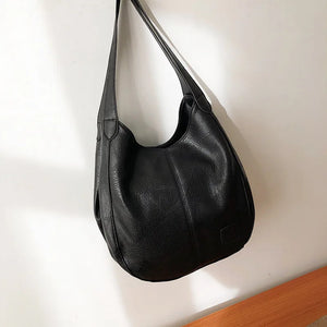 Vintage PU Leather Shoulder Bag Top-handle Hobo Totes