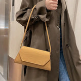 Vintage Crocodile Pattern Shoulder Bag Women