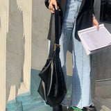 Women Vintage Shoulder Bags Soft PU Leather Crossbody Solid All-match Tote Handb