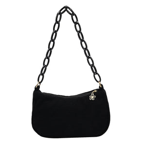 Women Vintage Corduroy Underarm Tote Bag