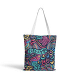 Women Vintage Tote Canvas Bag Printed Shopping Bag Student Tote Canvas Bag