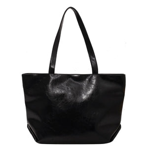 Vintage Tote Shoulder Bag Large Capacity PU Leather Casual Handbags